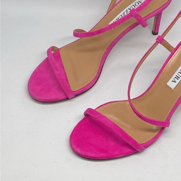 Aquazzura Sleek 75MM Strappy Suede Sandals size 36.5 - Picture 5 of 13